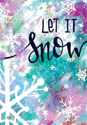Let It Snow on this Custom Décor standard house flag. Made in the USA.