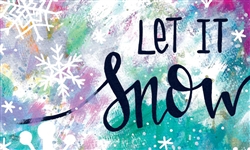Let It Snow on this Custom Décor indoor outdoor mat. Printed in the USA.