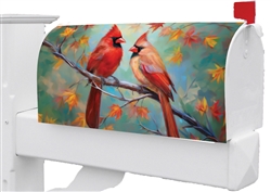 Cardinal Couple on this Custom Décor over sized mailbox cover.