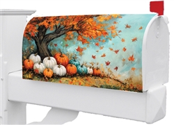 Maple Tree Pumpkins on this Custom Décor over sized mailbox cover.