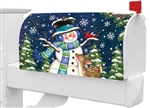 Woodland Snowman on this Custom Décor over sized mailbox cover.