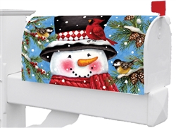 Snowman & Birds on this Custom Décor over sized mailbox cover.