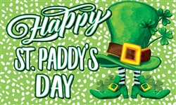 St. Pat's Hat on this Custom Décor indoor outdoor mat. Printed in the USA.