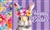 Floral Bunny on this Custom Décor indoor outdoor mat. Printed in the USA.