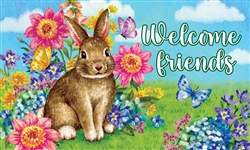 Brown Bunny on this Custom Décor indoor outdoor mat. Printed in the USA.