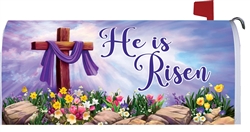 Cross And Flowers on this Custom Décor standard mailbox cover.