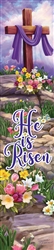 Cross And Flowers on this PVC Yard Expression Sign by Custom Décor.
