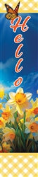 Daffodils And Butterfly on this PVC Yard Expression Sign by Custom Décor.