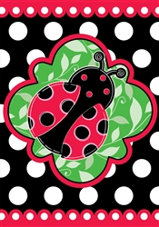 Spotted Ladybug on this Custom Décor standard house flag. Made in the USA.