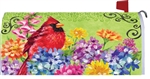 Cardinal With Flowers on this Custom Décor standard mailbox cover.