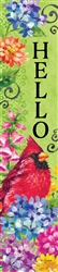 Cardinal With Flowers on this PVC Yard Expression Sign by Custom Décor.