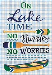 No Worries on this Custom Décor garden flag. Printed in the USA.