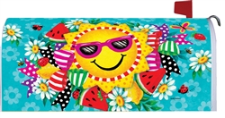 Hello Summer on this Custom Décor standard mailbox cover.