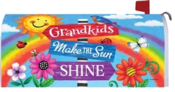 Grandkids on this Custom Décor standard mailbox cover.