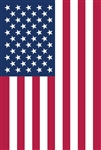 American Flag on this Custom Décor Vinyl garden flag.