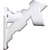 White 2 Position Cast Aluminum Flag Pole Bracket by Valley Forge