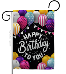 Birthday To You on this Two Group garden flag. Printed in the USA.