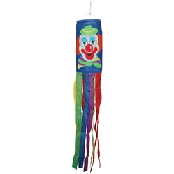 55 inch Clown Windsock Wind Sock by Premier Kites that sways in a gentle breeze.