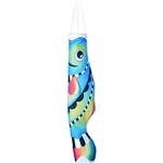 36 inch Cool Rainbow Koi Windsock Wind Sock by Premier Kites that sways in a gentle breeze.