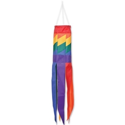 40 inch Rainbow Windsox By David Ti by Premier Kites that sways in a gentle breeze.