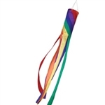 60 inch Spiral Rainbow by Premier Kites that sways in a gentle breeze.