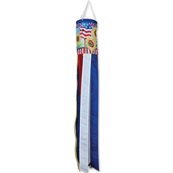 Patriotic Sunflower on this 40" Premier Kites Windsock.