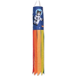 40 inch Space Cats Applique Wind Sock by Premier Kites that sways in a gentle breeze.