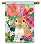 Bunny Love Breeze Art spring or summer House Flag