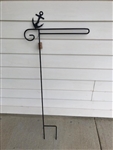 Anchor Wrought Iron Garden Flag Stand. Made in the USA . In store pick up only.