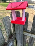 Dream Cycle And Orange Bird Feeder made of composite material. Holds 1 quart of seed. Hand made by a craftsman in the USA.