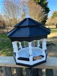 Gazebo Bird Feeder made of composite material. Holds 1 quart of seed. Hand made by a craftsman in the USA.