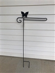 Butterfly Wrought Iron Garden Flag Stand. Made in the USA . In store pick up only.
