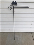 Crab Wrought Iron Garden Flag Stand. Made in the USA . In store pick up only.