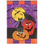 Halloween Night Applique Magnolia Garden house flag.