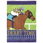 Derby Time Applique Magnolia Garden house flag.