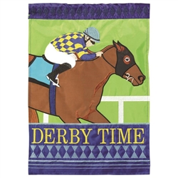 Derby Time Applique Garden Flag by Magnolia Garden.