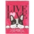 Live Love Bark Applique on this Magnolia Garden, garden flag.