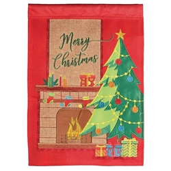 Merry Christmas Tree Applique Garden Flag by Magnolia Garden.
