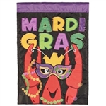 Mardi Gras Mask Applique on this Magnolia Garden, garden flag.