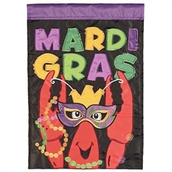 Mardi Gras Mask Applique on this Magnolia Garden, garden flag.