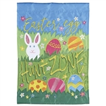 Easter Egg Hunt Zone Applique on this Magnolia Garden, garden flag.