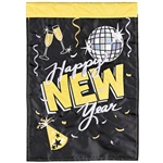 Happy New Year Applique on this Magnolia Garden, garden flag.