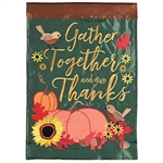 Gather Together Applique on this Magnolia Garden, garden flag.