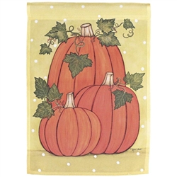 Happy Pumpkins on this Magnolia Garden, garden flag.