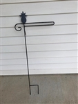 Pineapple Wrought Iron Garden Flag Stand. Made in the USA . In store pick up only.