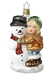 Best Friends Glass German Ornament hand crafted and hand painted. Made in Germany.