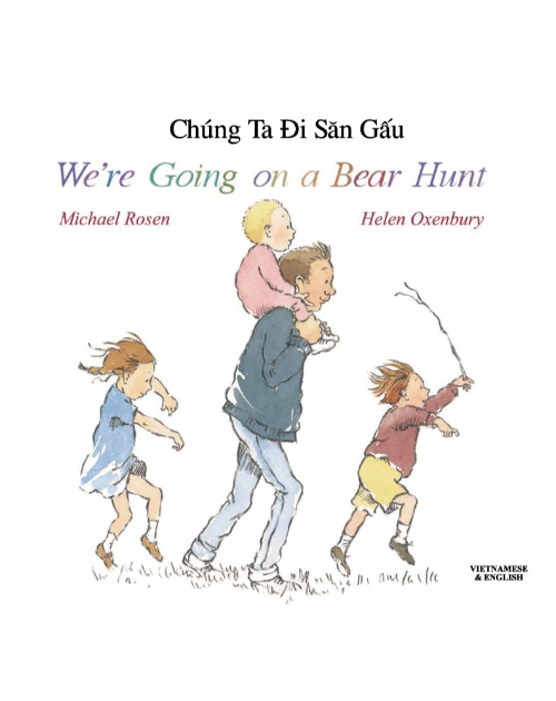 We're Going on a Bear Hunt - Bilingual Children's Book in Albanian, Bengali, Portuguese, Urdu, Vietnamese, and many other languages.  Foreign language teaching resource.