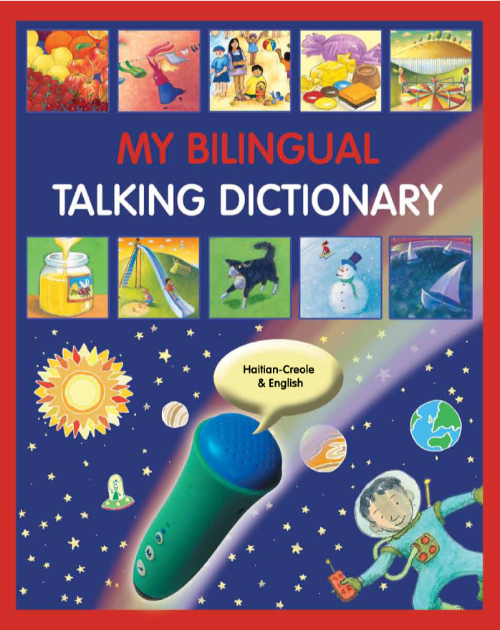 My Bilingual Talking Dictionary is a bilingual illustrated picture dictionary. Available in Spanish, Arabic, French, German, Italian, Japanese, Korean, Turkish, Vietnamese, and more! Great resource for teaching ESL or learning a foreign language.