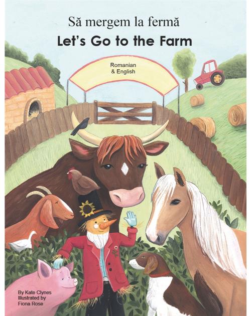 Let's Go to the Farm Bilingual Board Book for Preschool in English with Spanish, Arabic and more.