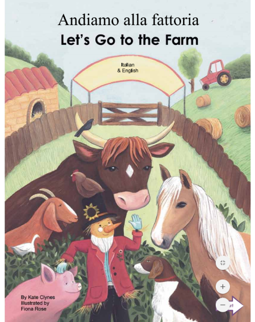 Let's Go to the Farm Bilingual Board Book for Preschool in English with Bulgarian, Romanian and more.